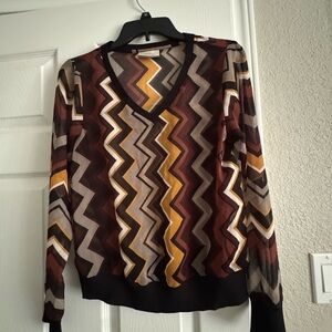 Missoni Chevron Pattern V-Neck Sweater